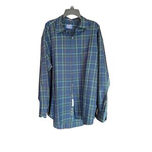 OUTSTANDING Sir Pendleton USA 100% Wool Green Blue Red Plaid Shirt XL